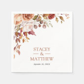 Bohemische Terracotta-Hochzeit Serviette (Vorderseite)