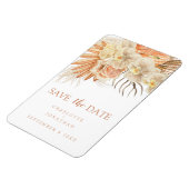 Bohemische Terracotta Wedding Save the Date Magnet (Linke Seite)