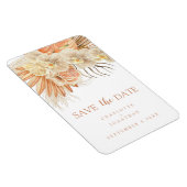 Bohemische Terracotta Wedding Save the Date Magnet (Rechte Seite)