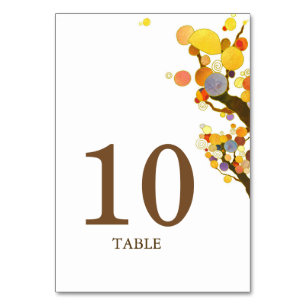 Bohemische Tischnummer-Karte Tischnummer