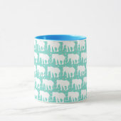 Bohemische trendy White Elephants Tasse (Zentrum)