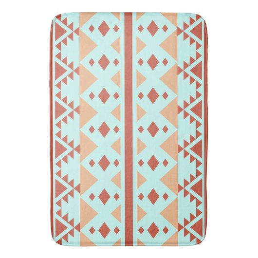 Bohemische Tribal-Dreiecke mit individueller Badem Badematte (Vorderseite Vertikal)