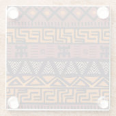 Bohemische Tribal Geometrie Glasuntersetzer (Rückseite)