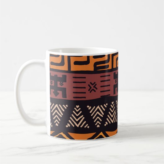 Bohemische Tribal Geometrie Kaffeetasse (Links)