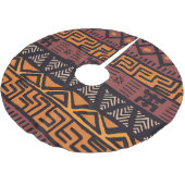 Bohemische Tribal Geometrie Polyester Weihnachtsbaumdecke (Schrägansicht)