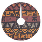 Bohemische Tribal Geometrie Polyester Weihnachtsbaumdecke (Vorderseite)