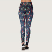 Bohemische Tribal-Zeichnungen Coole Farbmuster Leggings (Rückseite)