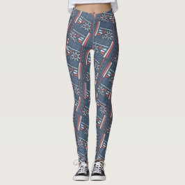 Bohemische Tribal-Zeichnungen farbenfrohe Muster Leggings