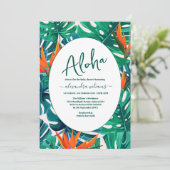 Bohemische tropische Babydusche Einladung (Stehend Vorderseite)