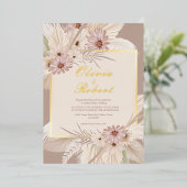 Bohemische tropische Blumenzargen Folieneinladung (Stehend vorne)