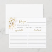 Bohemische Tropische Brautparty-Rezept-Karte (Vorne/Hinten)