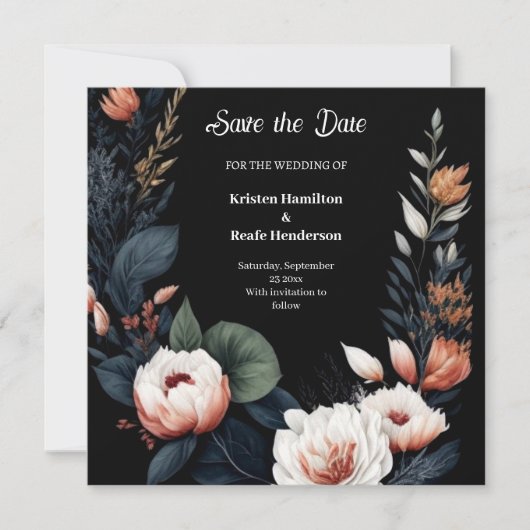 Bohemische Typografie Einmalige Hochzeit Save The Date (Vorderseite)
