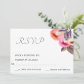 Bohemische und moderne Aquarelltulis RSPV Einladung (Stehend Vorderseite)