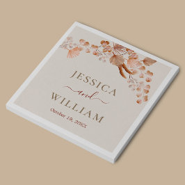 Bohemische und wasserfarbene Boho-Blume Serviette