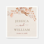 Bohemische und wasserfarbene Boho-Blume Serviette (Vorderseite)