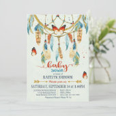 Bohemische Ureinwohner-Traum-Fänger-Baby-Dusche Einladung (Stehend Vorderseite)