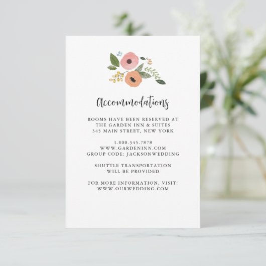 Bohemische Vintage blumengeschmückte Hochzeitkarte Einladung (Stehend Vorderseite)