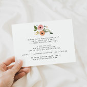 Bohemische Vintage Blumenzettel Einladung