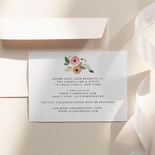 Bohemische Vintage Blumenzettel Einladung