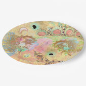 Bohemische Vintage Kunst einzigartig Hippie Pasta Pappteller (Schrägansicht)