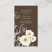 Bohemische Vintage SahneRosen u. Visitenkarte (Rückseite)