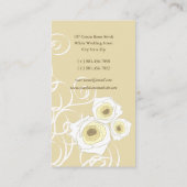 Bohemische Vintage SahneRosen u. Visitenkarte (Rückseite)