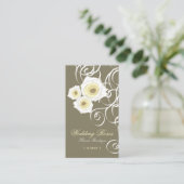 Bohemische Vintage SahneRosen u. Visitenkarte (Stehend Vorderseite)