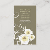 Bohemische Vintage SahneRosen u. Visitenkarte (Rückseite)