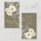 Bohemische Vintage SahneRosen u. Visitenkarte (Vorne/Hinten)