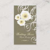 Bohemische Vintage SahneRosen u. Visitenkarte (Vorderseite)