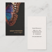 Bohemische Vintage SchmetterlingsNatur Visitenkarte (Vorne/Hinten)