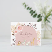 Bohemische Waldtiere Danke Karte (Stehend Vorderseite)