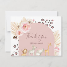 Bohemische Waldtiere Danke Karte