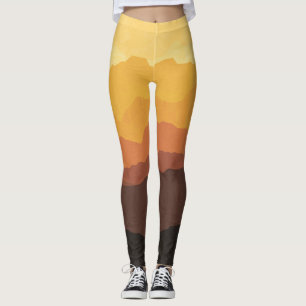 Bohemische Wandkunst, pastellfarbener Berg. Leggings