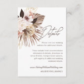 Bohemische Wasserfarbe Florals Hochzeitsgäste Deta Begleitkarte (Vorderseite)