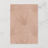 Bohemische Wasserfarbe Florals Hochzeitsgäste Deta Begleitkarte (Rückseite)