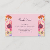 Bohemische Wasserfarbe Florals qr Visitenkarte (Rückseite)