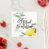 Bohemische Wasserfarbe Lemon Wedding Napkin Serviette (Beispiel)