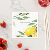 Bohemische Wasserfarbe Lemon Wedding Napkin Serviette (Beispiel)