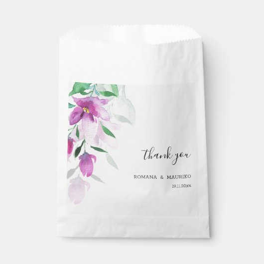 Bohemische Wasserfarben Blume Geschenktütchen (Vorderseite)