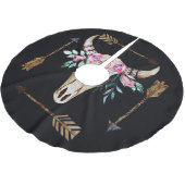 Bohemische Wasserfarben des Hirsches Polyester Weihnachtsbaumdecke (Schrägansicht)