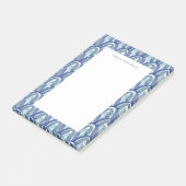 Bohemische Wasserfarbenrosen in Blau Post-it Klebezettel (angewinkelt)