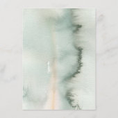 Bohemische Watercolor Grüne Hochzeitsinformationen Begleitkarte (Rückseite)