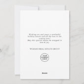 Bohemische Weihnachtsfeier Unternehmensgrüße Feiertagskarte (Rückseite)