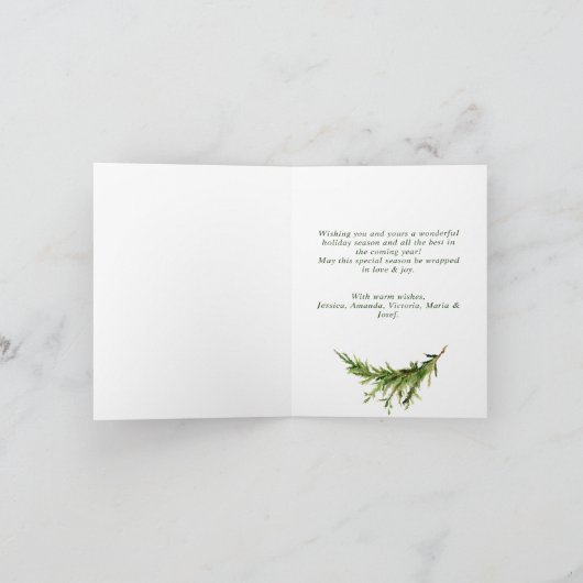 Bohemische Weihnachtskomposition Feiertagskarte (Innenseite)