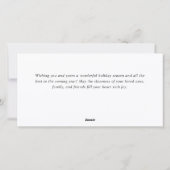 Bohemische Weihnachtskomposition Unternehmensgrüße Feiertagskarte (Rückseite)