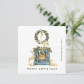 Bohemische Weihnachtskomposition Unternehmensgrüße Feiertagskarte (Stehend Vorderseite)