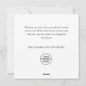 Bohemische Weihnachtskomposition Unternehmensgrüße Feiertagskarte (Rückseite)