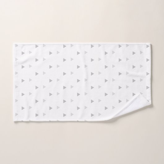 Bohemische weiße Elefanten u. graue Dreiecke Badhandtuch Set (Handtuch)