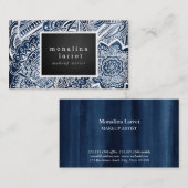 Bohemische weiße Hand gezeichnetes Visitenkarte (Vorne/Hinten)